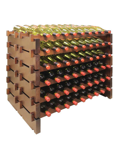 108 Bottle Double Modular Wine Rack (Stained)