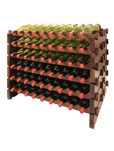 108 Bottle Double Modular Wine Rack (Stained)