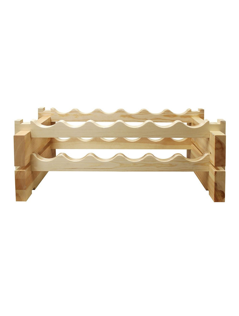 2 x 6 Bottle Modular Wine Rack (Natural) - 3