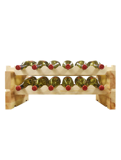 2 x 6 Bottle Modular Wine Rack (Natural) - 1