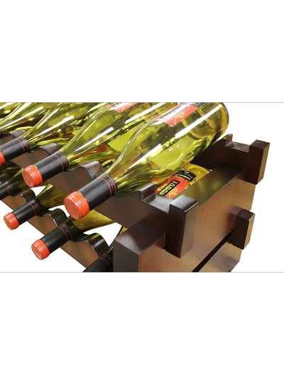 2 x 6 Bottle Modular Wine Rack (Stained)