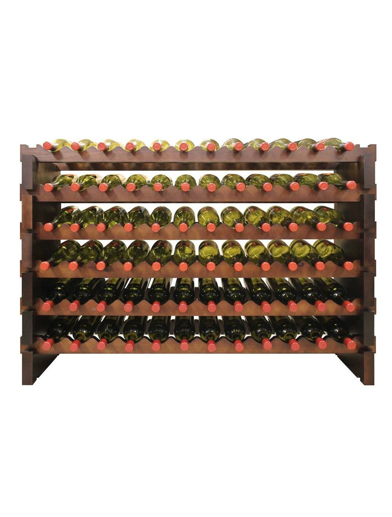 6 x 12 Bottle Modular Wine Rack (Stained)