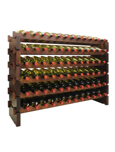 6 x 12 Bottle Modular Wine Rack (Stained)