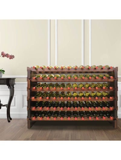 6 x 12 Bottle Modular Wine Rack (Stained)