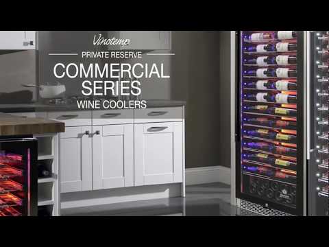 Private Reserve Series 188-Bottle Backlit Panel Commercial 300 Wine Cooler (Left Hinge)