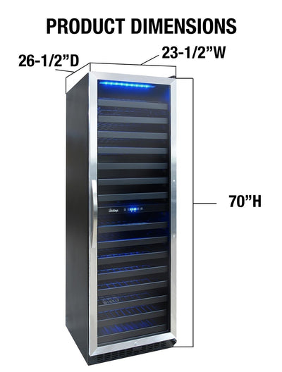 155-Bottle Dual-Zone Wine Cooler 11