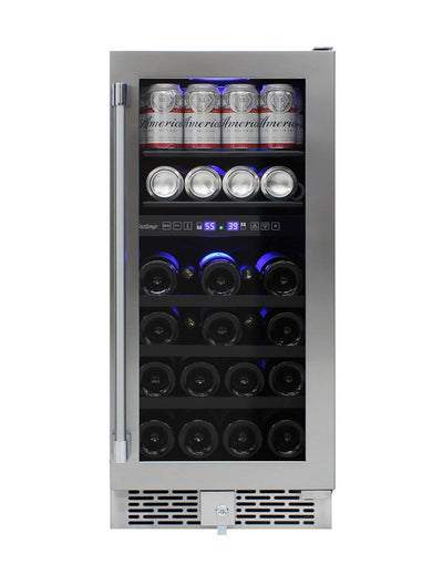 Vinotemp 15-Inch Outdoor Dual-Zone Wine & Beverage Cooler 1