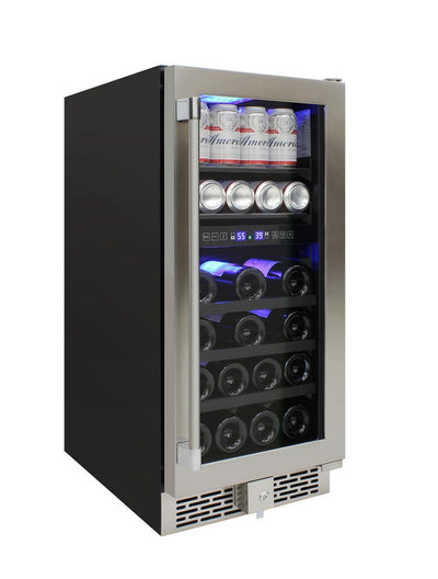 Vinotemp 15-Inch Outdoor Dual-Zone Wine & Beverage Cooler 5