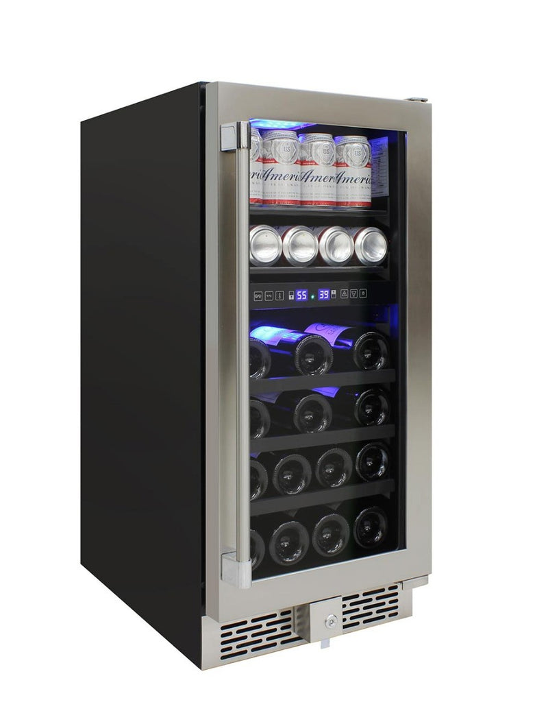 Vinotemp 15-Inch Outdoor Dual-Zone Wine & Beverage Cooler 5