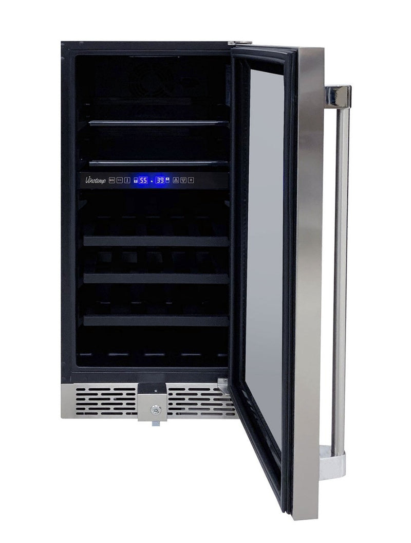 Vinotemp 15-Inch Outdoor Dual-Zone Wine & Beverage Cooler 10