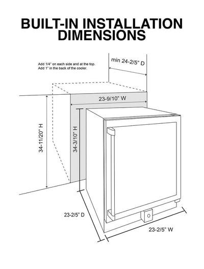 Vinotemp 24-Inch Outdoor Dual-Zone Wine & Beverage Cooler 20