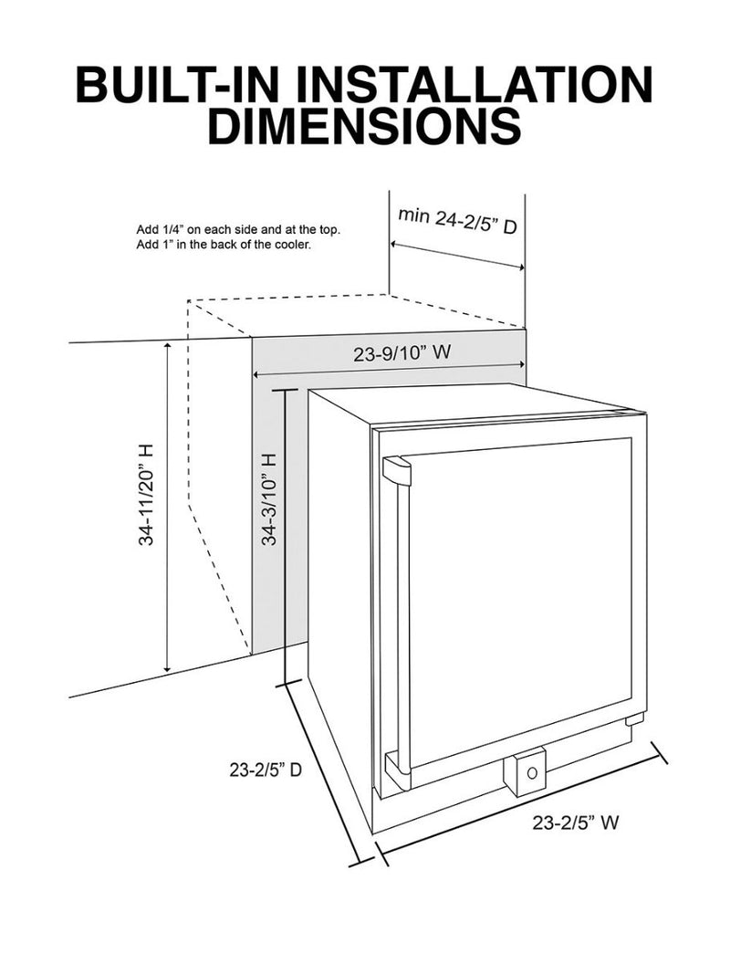 Vinotemp 24-Inch Outdoor Dual-Zone Wine & Beverage Cooler 20