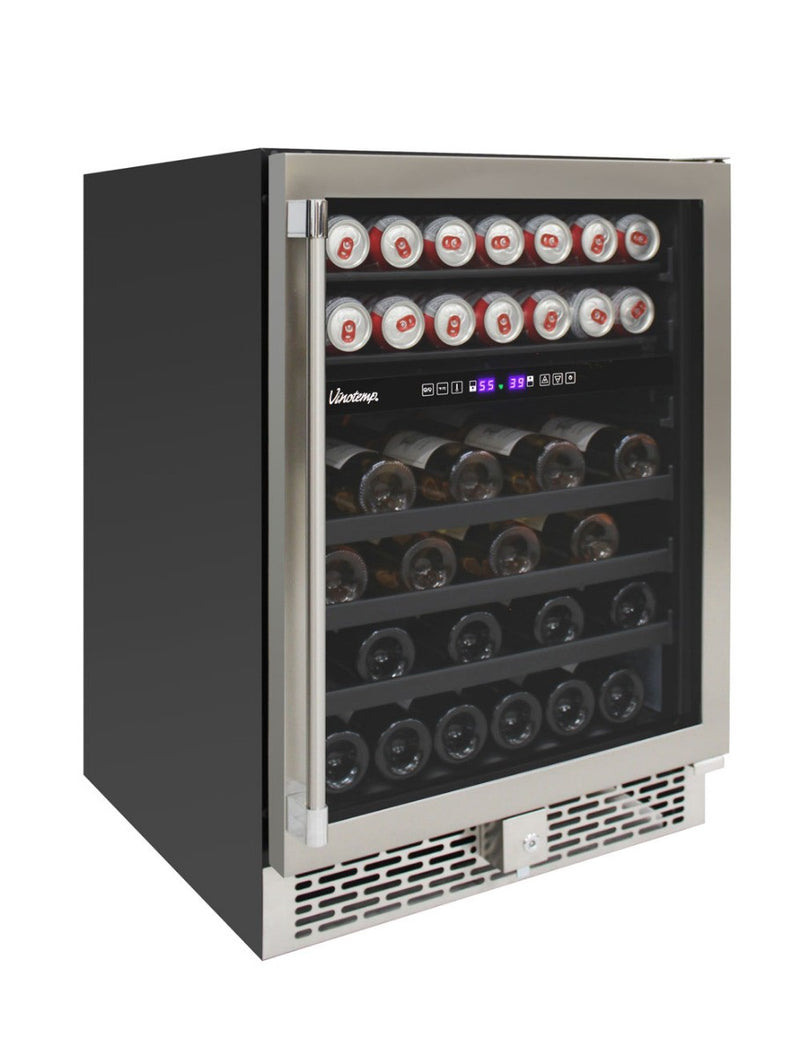 Vinotemp 24-Inch Outdoor Dual-Zone Wine & Beverage Cooler 7